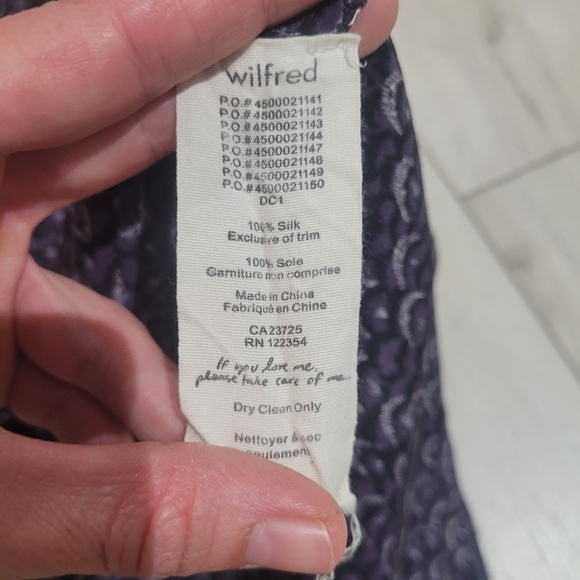 Wilfred Women's Silk Minou Patterned Slip Dress Medium Purple Girlhoodcore Y2K - Picture 11 of 11